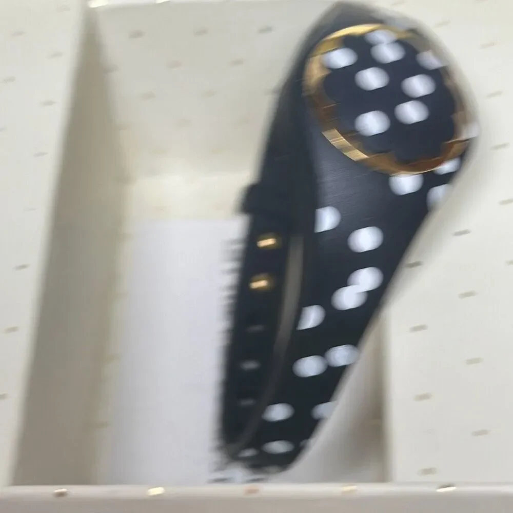 Kate Spade Women's Sport Scallop Activity Tracker Black White Polka Dot KSA31209